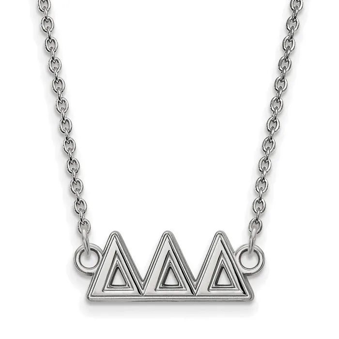Goldia Necklaces Delta Delta Delta Medium Sorority Necklace in Sterling Silver Goldia Necklaces Delta Delta Delta Medium Sorority Necklace in Sterling Silver