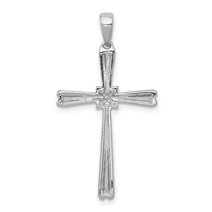 Goldia Necklaces Solid 14k White Gold 120ct Simulated CZ Cross Pendant Goldia Necklaces Solid 14k White Gold 120ct Simulated CZ Cross Pendant