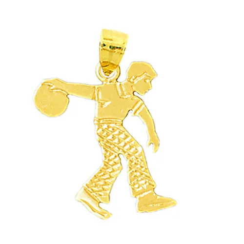 Goldia PreStyled Sets 14K Gold Female Bowler Pendant