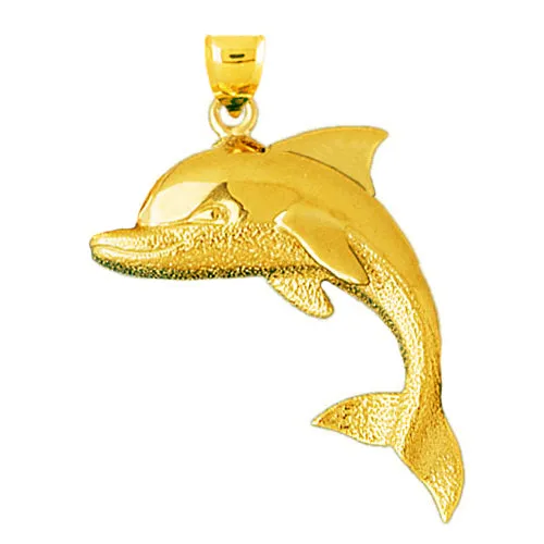 Goldia PreStyled Sets 14K Gold Joyful Dolphin Pendant