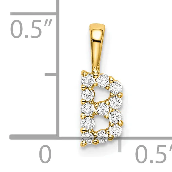 Goldia PreStyled Sets 14k Yellow Gold 18 Ct Lab Grown Diamond VSSI G Letter B Intitial Pendant