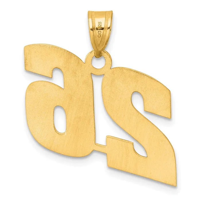 Goldia PreStyled Sets 14k Yellow Gold Polished Block Number 26 Pendant