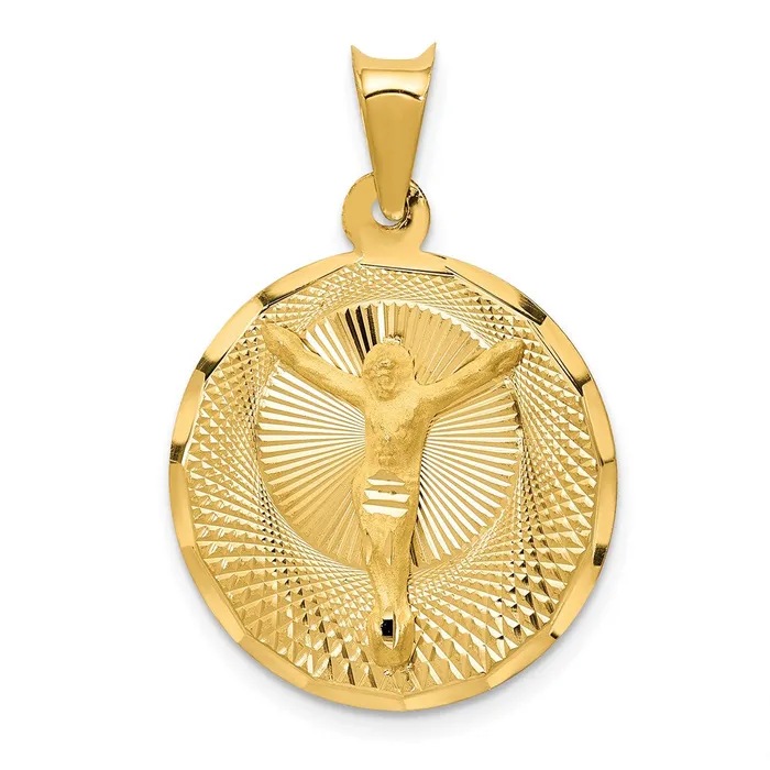Goldia PreStyled Sets 14k Yellow Gold Polished DC Corpus Circle Pendant