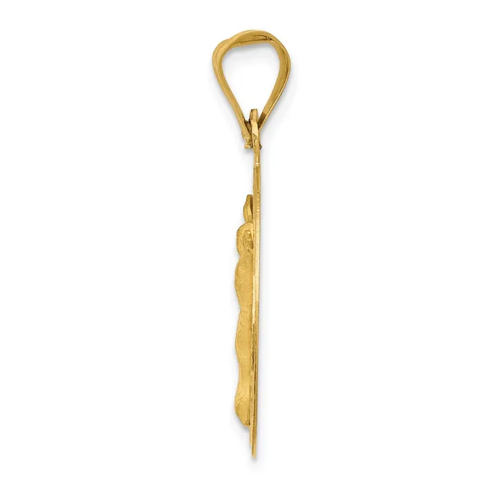 Goldia PreStyled Sets 14k Yellow Gold Polished DC Corpus Circle Pendant