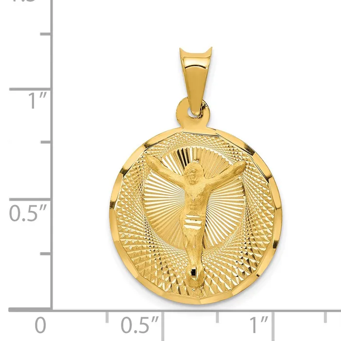 Goldia PreStyled Sets 14k Yellow Gold Polished DC Corpus Circle Pendant