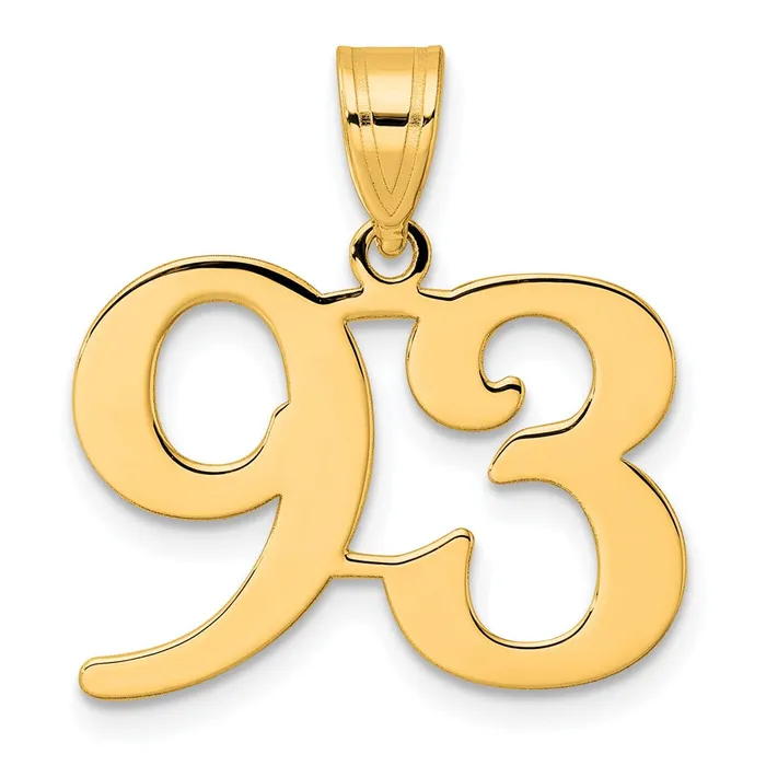 Goldia PreStyled Sets 14k Yellow Gold Polished Number 93 Pendant