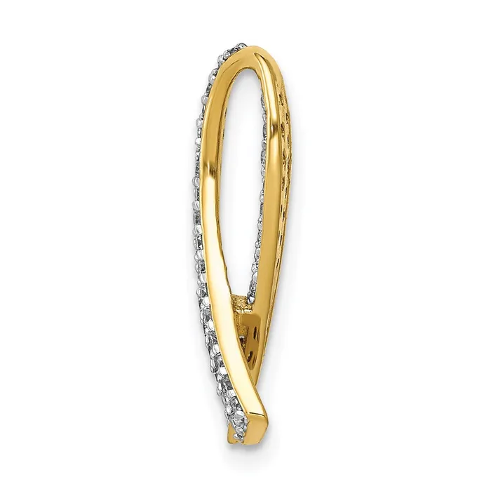 Goldia PreStyled Sets 14K Yellow Gold Real Diamond Awareness Pendant