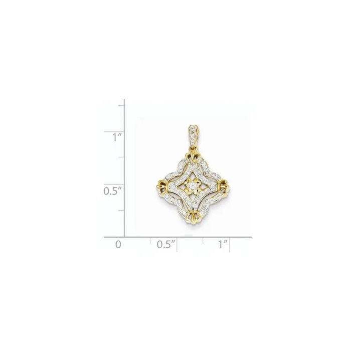 Goldia PreStyled Sets 14k Yellow Gold Real Diamonds Pendant