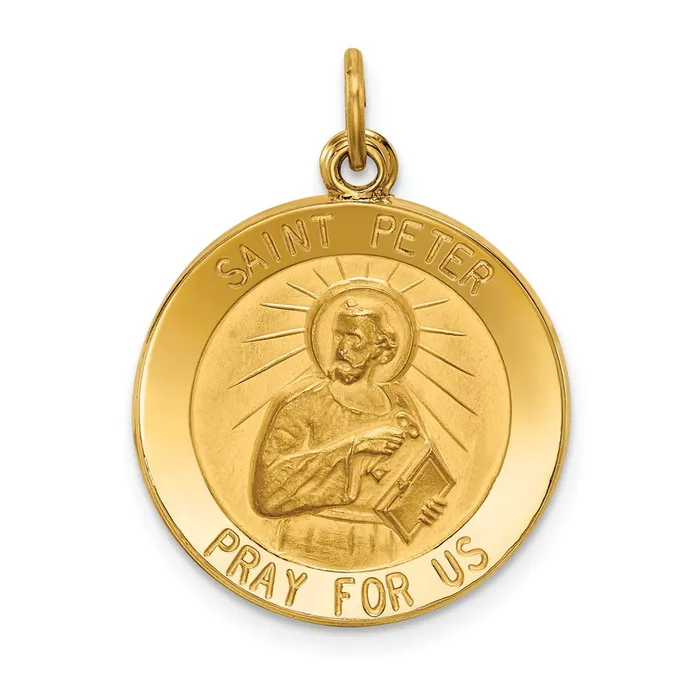 Goldia PreStyled Sets 14k Yellow Gold Saint Peter Medal Pendant