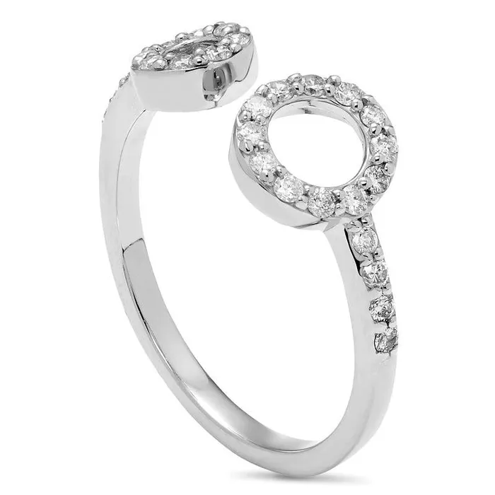 Goldia Rings 025 CT TW Natural Diamond Open Circle Wrap Ring in Solid 10K White Gold Goldia Rings 025 CT TW Natural Diamond Open Circle Wrap Ring in Solid 10K White Gold