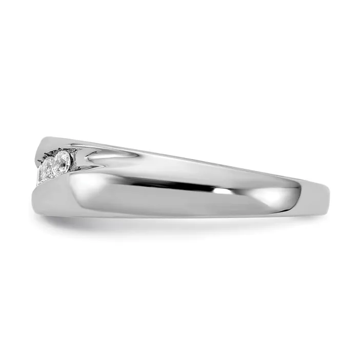 Goldia Rings 025ct CZ Solid Real 14k White Gold Mens Ring