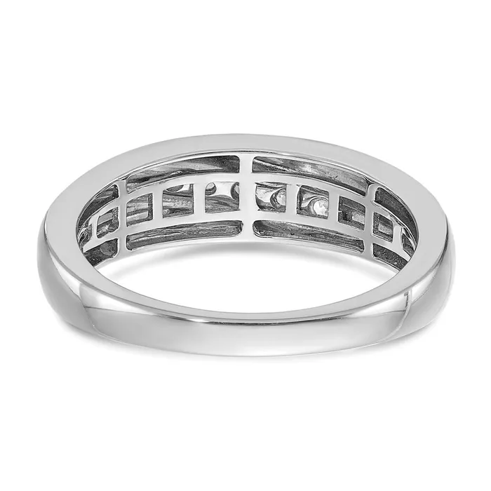 Goldia Rings 025ct CZ Solid Real 14k White Gold Mens Ring