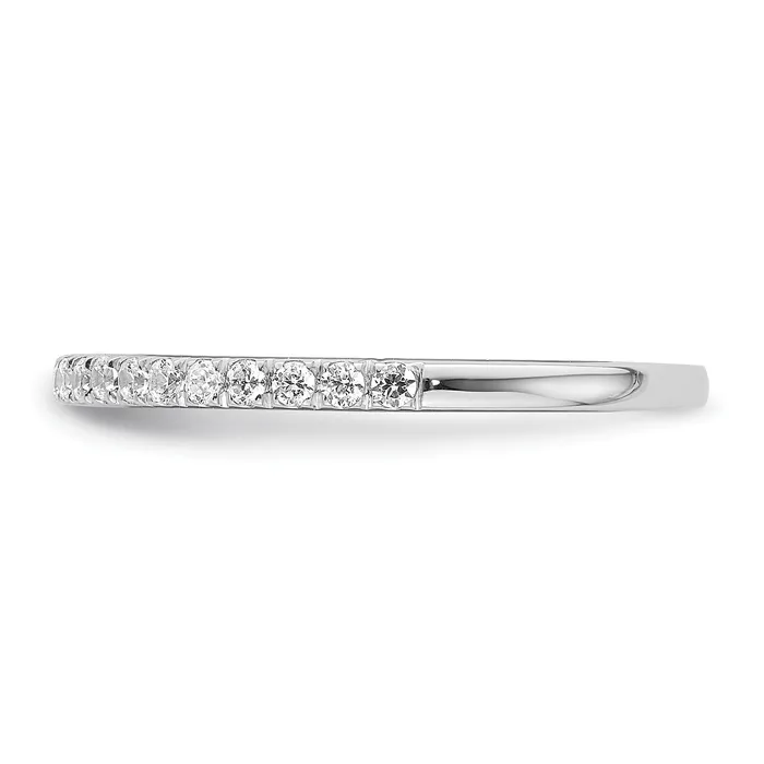 Goldia Rings 025ct CZ Solid Real 14k White Polished Matching Wedding Wedding Band Ring