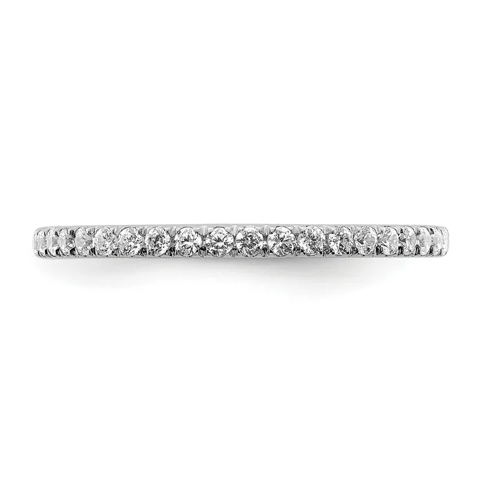 Goldia Rings 025ct CZ Solid Real 14k White Polished Matching Wedding Wedding Band Ring