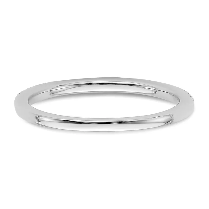 Goldia Rings 025ct CZ Solid Real 14k White Polished Matching Wedding Wedding Band Ring