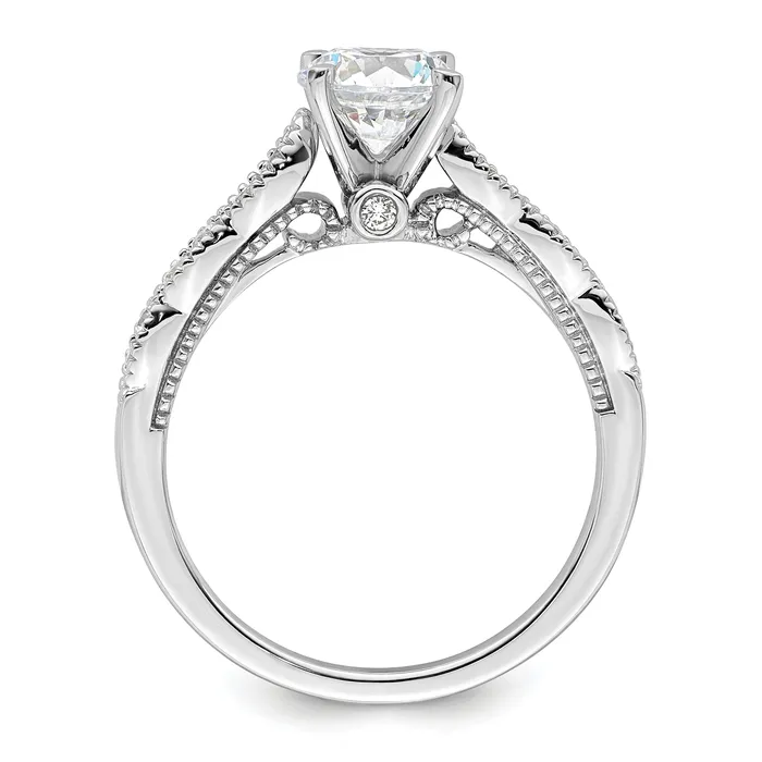 Goldia Rings 100ct CZ Solid Real 14K White Gold Engagement Ring