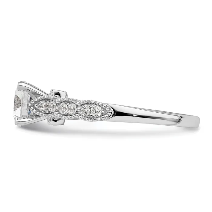 Goldia Rings 100ct CZ Solid Real 14K White Gold Engagement Ring