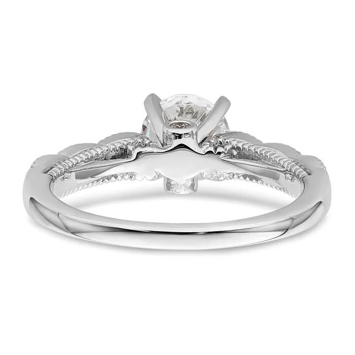 Goldia Rings 100ct CZ Solid Real 14K White Gold Engagement Ring