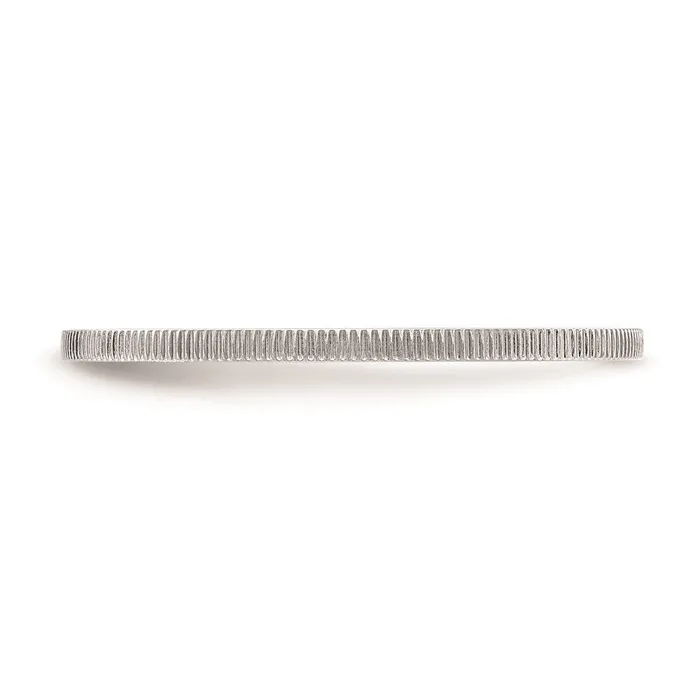 Goldia Rings 14K White Gold 12mm Line Pattern Stackable Band