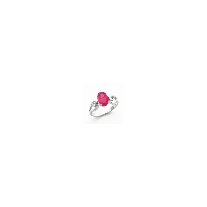 Goldia Rings 14k White Gold 8x6mm Oval Pink Tourmaline ring
