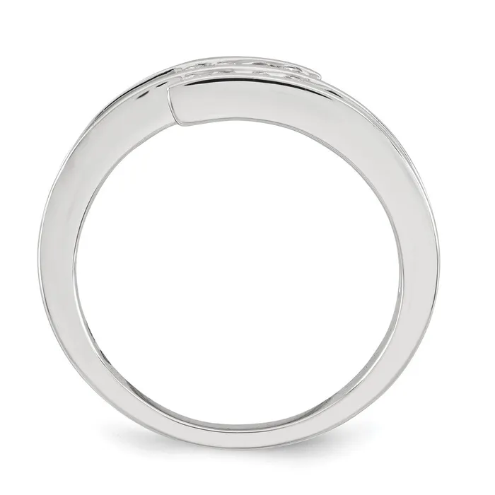 Goldia Rings 14k White Gold Real Diamond Polished Ring