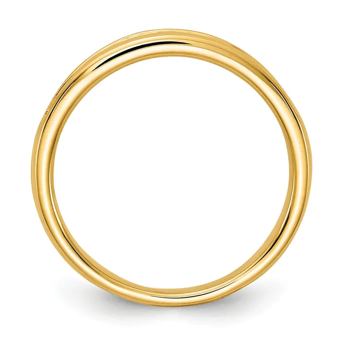 Goldia Rings 14k Yellow Gold 13 Ct Lab Grown Diamond VSSI G Channel Set Band Ring
