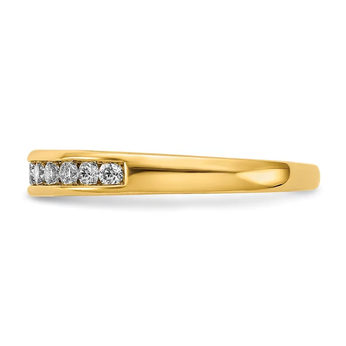 Goldia Rings 14k Yellow Gold 13 Ct Lab Grown Diamond VSSI G Channel Set Band Ring