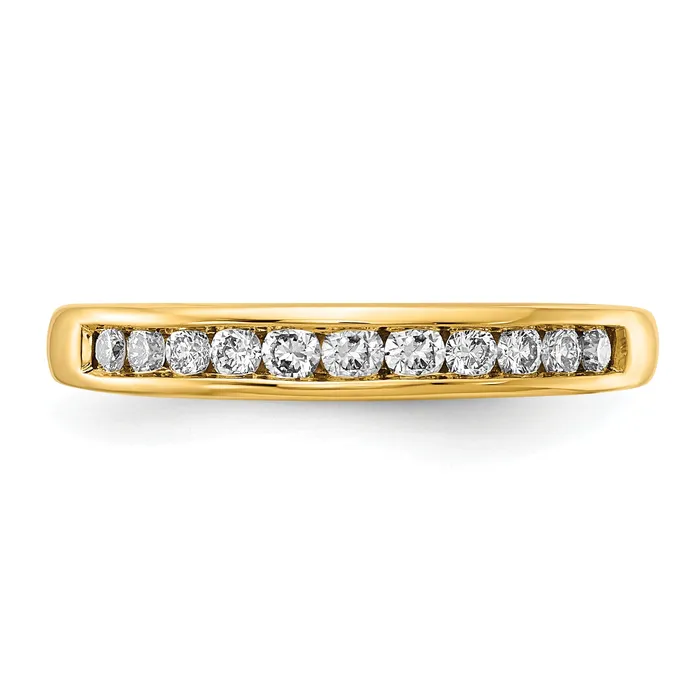 Goldia Rings 14k Yellow Gold 13 Ct Lab Grown Diamond VSSI G Channel Set Band Ring