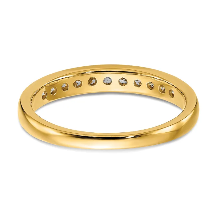 Goldia Rings 14k Yellow Gold 13 Ct Lab Grown Diamond VSSI G Channel Set Band Ring