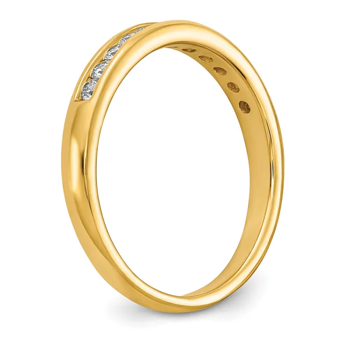 Goldia Rings 14k Yellow Gold 13 Ct Lab Grown Diamond VSSI G Channel Set Band Ring