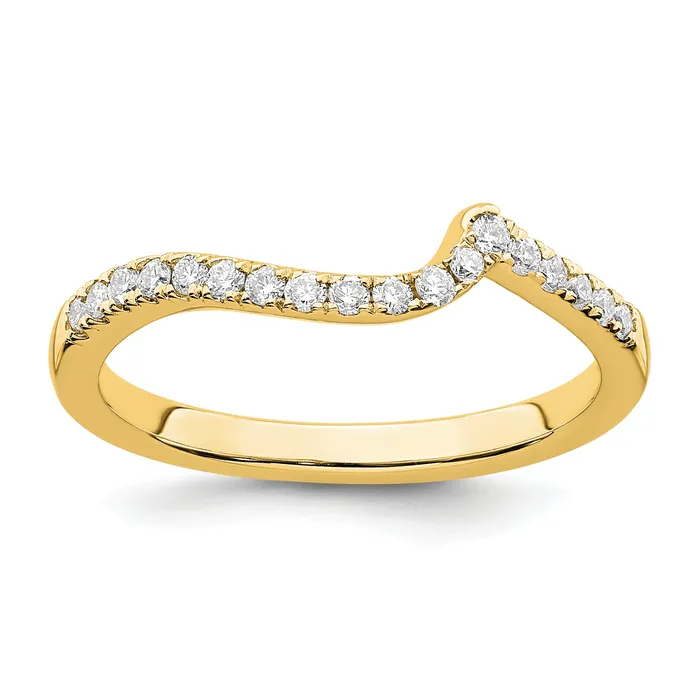 Goldia Rings 14k Yellow Gold 15 Ct Lab Grown Diamond VSSI G Contoured Wedding Band Ring Goldia Rings 14k Yellow Gold 15 Ct Lab Grown Diamond VSSI G Contoured Wedding Band Ring