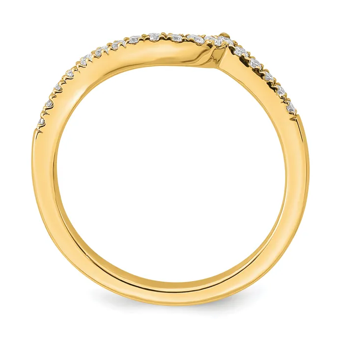 Goldia Rings 14k Yellow Gold 15 Ct Lab Grown Diamond VSSI G Contoured Wedding Band Ring