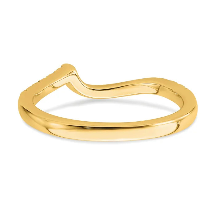 Goldia Rings 14k Yellow Gold 15 Ct Lab Grown Diamond VSSI G Contoured Wedding Band Ring
