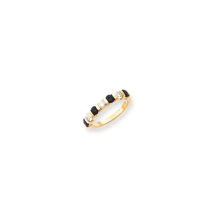 Goldia Rings 14k Yellow Gold 325mm Sapphire AA Diamond Anniversary Band Goldia Rings 14k Yellow Gold 325mm Sapphire AA Diamond Anniversary Band
