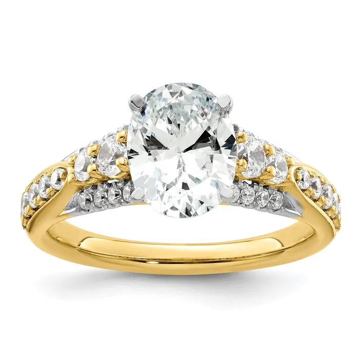 Goldia Rings 14k Yellow Gold 58 Ct Lab Grown Diamond VSSI G 1 Ct Center Oval Engagement Ring Goldia Rings 14k Yellow Gold 58 Ct Lab Grown Diamond VSSI G 1 Ct Center Oval Engagement Ring