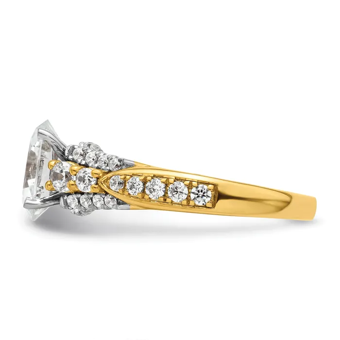 Goldia Rings 14k Yellow Gold 58 Ct Lab Grown Diamond VSSI G 1 Ct Center Oval Engagement Ring