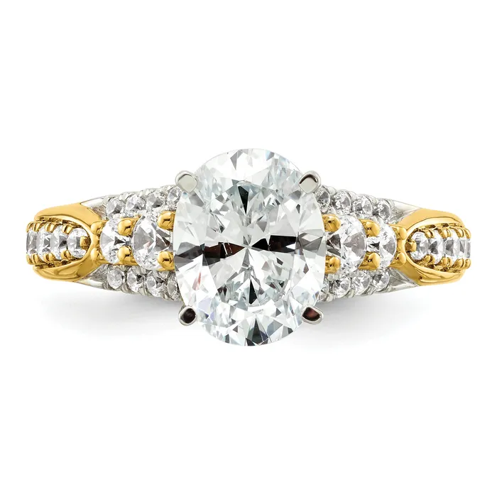 Goldia Rings 14k Yellow Gold 58 Ct Lab Grown Diamond VSSI G 1 Ct Center Oval Engagement Ring