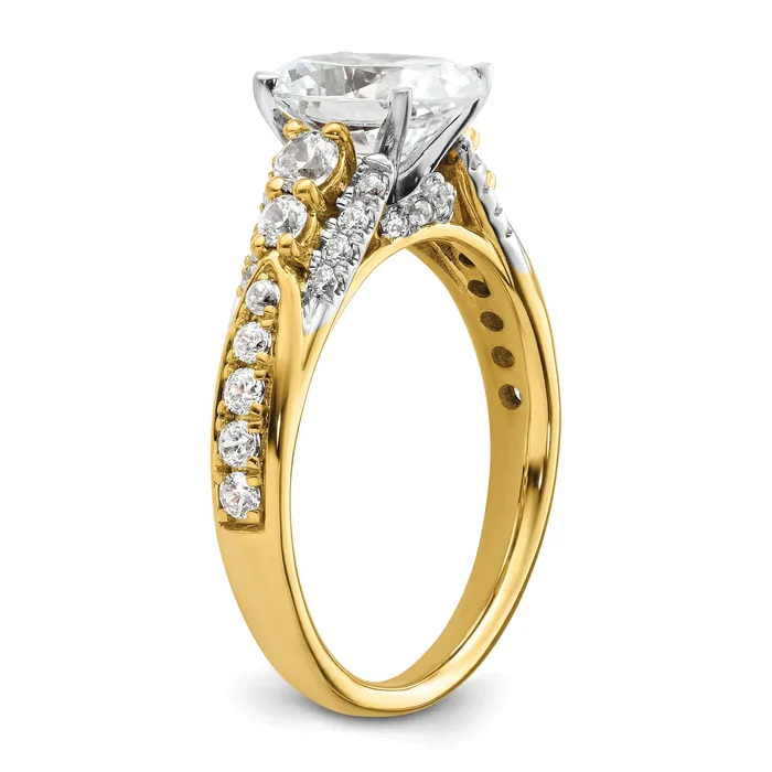 Goldia Rings 14k Yellow Gold 58 Ct Lab Grown Diamond VSSI G 1 Ct Center Oval Engagement Ring