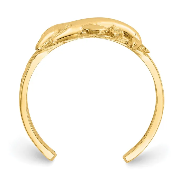 Goldia Rings 14k Yellow Gold Dolphin Toe Ring