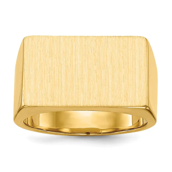 Goldia Rings 14K Yellow Gold Mens Signet Ring