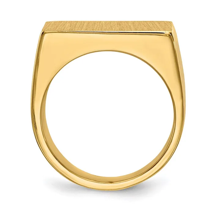 Goldia Rings 14K Yellow Gold Mens Signet Ring