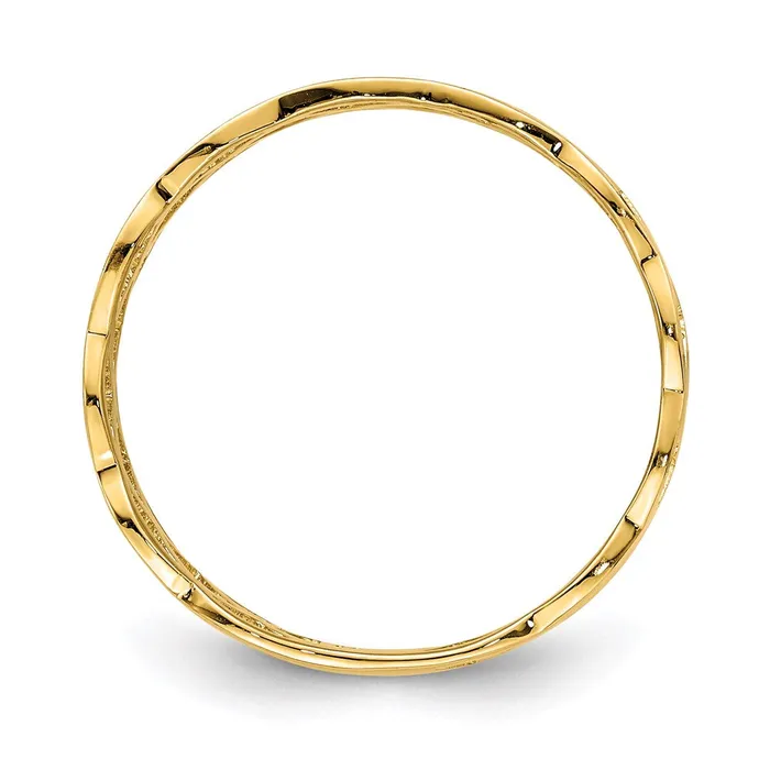 Goldia Rings 14K Yellow Gold Polished Weave Ring