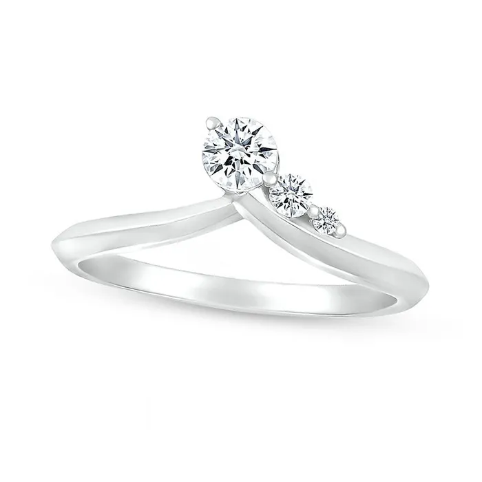 Goldia Rings 40mm White LabCreated Sapphire Graduated Three Stone Knife Edge Shank Bypass Contour Band in Sterling Silver Goldia Rings 40mm White LabCreated Sapphire Graduated Three Stone Knife Edge Shank Bypass Contour Band in Sterling Silver