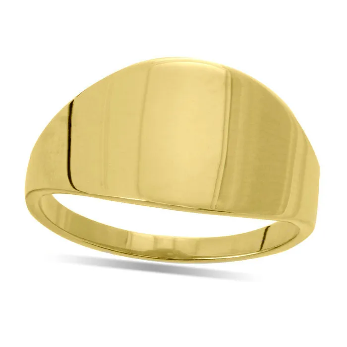 Goldia Rings Polished Dome Ring in Solid 14K Gold Size 7