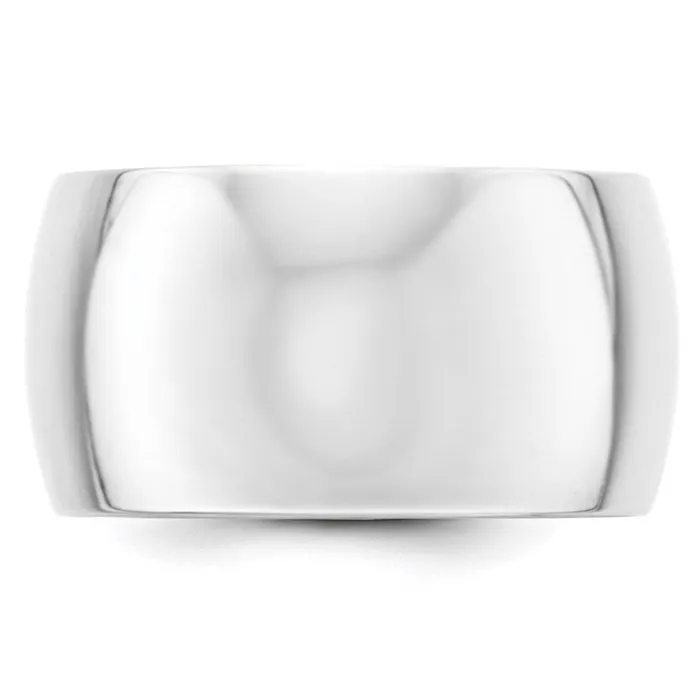 Goldia Rings Solid 10K White Gold 12mm Half Round MensWomens Wedding Band Ring Size 5 Goldia Rings Solid 10K White Gold 12mm Half Round MensWomens Wedding Band Ring Size 5