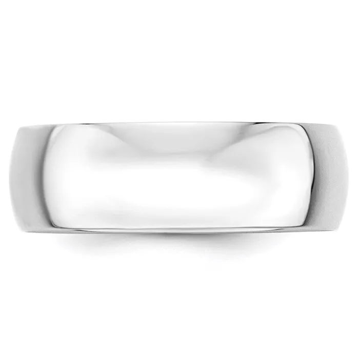 Goldia Rings Solid 10K White Gold 7mm Light Weight Half Round MensWomens Wedding Band Ring Size 10 Goldia Rings Solid 10K White Gold 7mm Light Weight Half Round MensWomens Wedding Band Ring Size 10