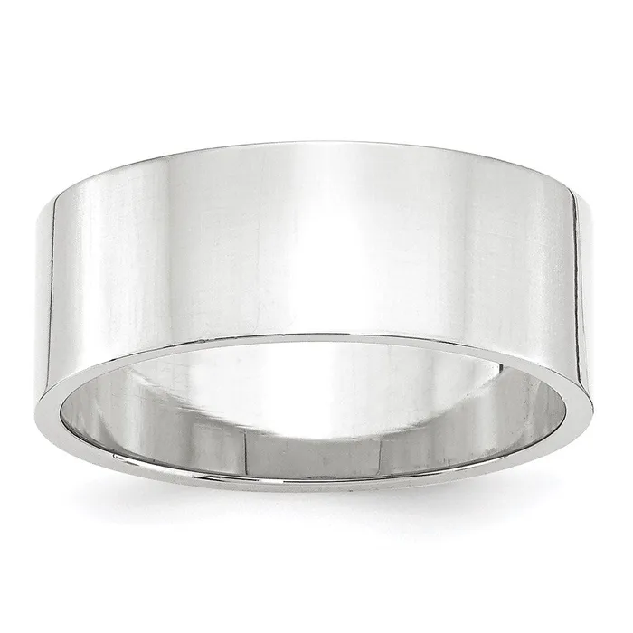 Goldia Rings Solid 10K White Gold 8mm Light Weight Flat MensWomens Wedding Band Ring Size 12 Goldia Rings Solid 10K White Gold 8mm Light Weight Flat MensWomens Wedding Band Ring Size 12