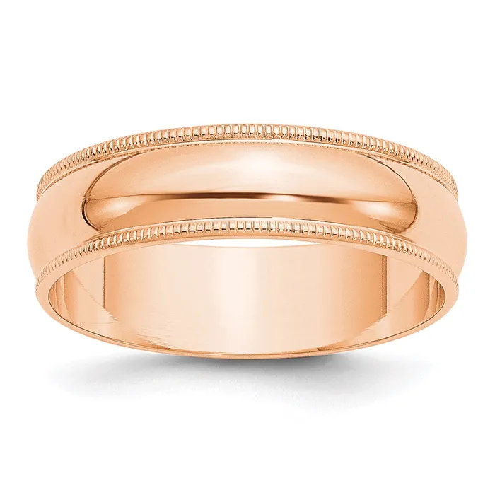 Goldia Rings Solid 10K Yellow Gold Rose Gold 6mm Light Weight Milgrain Half Round MensWomens Wedding Band Ring Size 5 Goldia Rings Solid 10K Yellow Gold Rose Gold 6mm Light Weight Milgrain Half Round MensWomens Wedding Band Ring Size 5