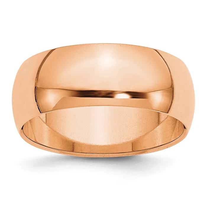 Goldia Rings Solid 10K Yellow Gold Rose Gold 8mm HalfRound Wedding MensWomens Wedding Band Ring Size 6 Goldia Rings Solid 10K Yellow Gold Rose Gold 8mm HalfRound Wedding MensWomens Wedding Band Ring Size 6
