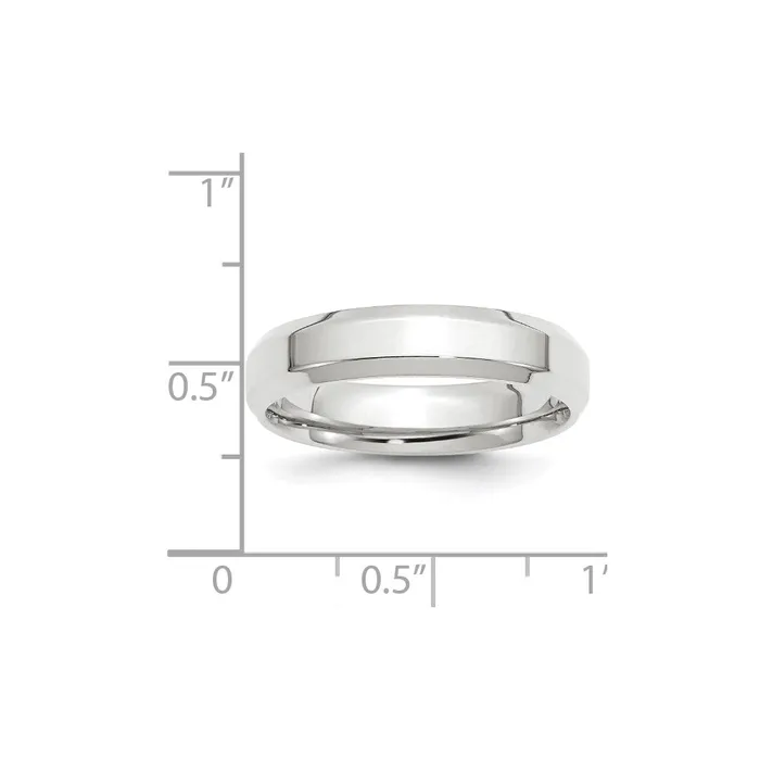 Goldia Rings Solid 14K White Gold 5mm Bevel Edge Comfort Fit MensWomens Wedding Band Ring Size 9 Goldia Rings Solid 14K White Gold 5mm Bevel Edge Comfort Fit MensWomens Wedding Band Ring Size 9